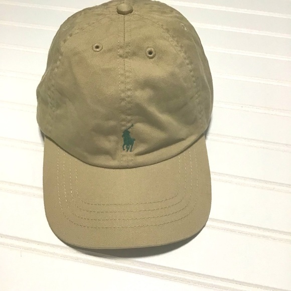 Polo Ralph Lauren Other - Polo Ralph Lauren Hat Cap Strapback Adjustable Embroidered OS Beige Grn Pony